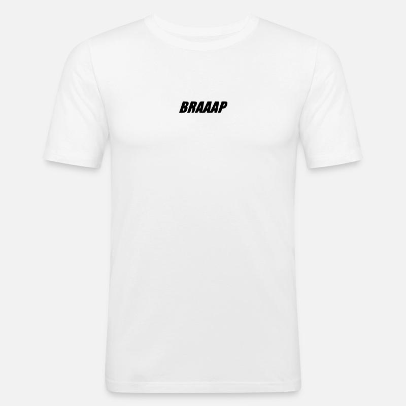 BRAAAP - Männer Slim Fit T-Shirt - Weiß