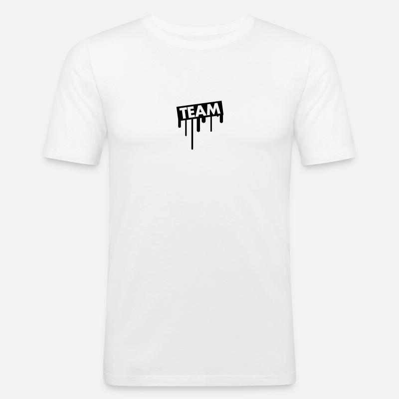 team_graffiti - Männer Slim Fit T-Shirt - Weiß