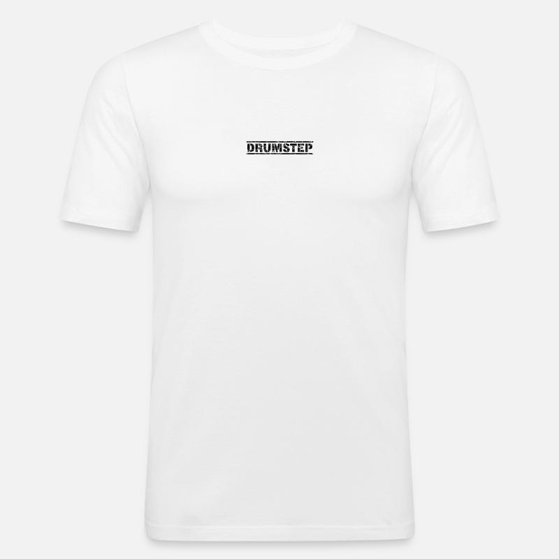Drumstep - Männer Slim Fit T-Shirt - Weiß