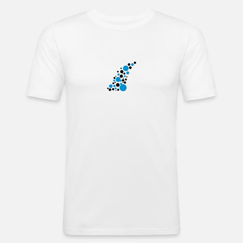 Circle points pattern design - Men's Slim Fit T-Shirt - white
