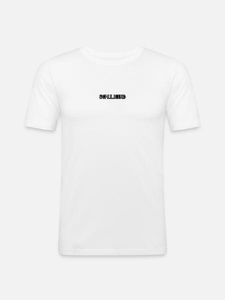 Schoolchild Pixel - Men's Slim Fit T-Shirt - white