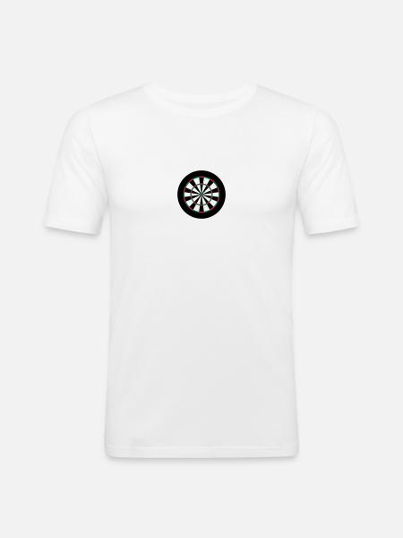 Dart Board - Männer Slim Fit T-Shirt - Weiß