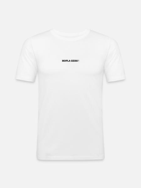 Hopla Geiss! - Men's Slim Fit T-Shirt - white