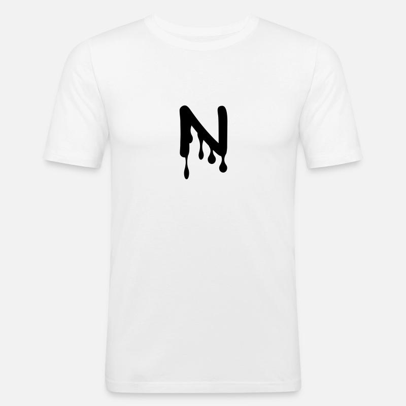 n_comic_graffiti - Men's Slim Fit T-Shirt - white