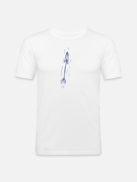 arrow for white - Men's Slim Fit T-Shirt - white