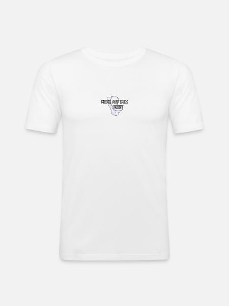 Pott - Männer Slim Fit T-Shirt - Weiß