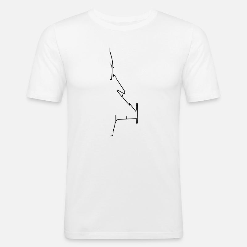 Flugzeug - Männer Slim Fit T-Shirt - Weiß