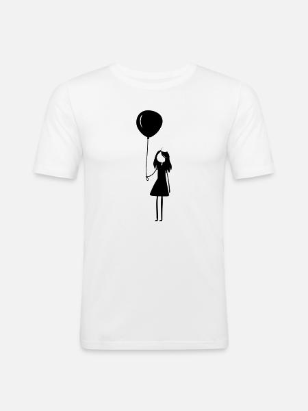 Fille ballon d’anniversaire - T-shirt près du corps Homme - blanc