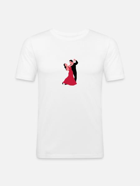 tanzpaar_f_3c - Men's Slim Fit T-Shirt - white