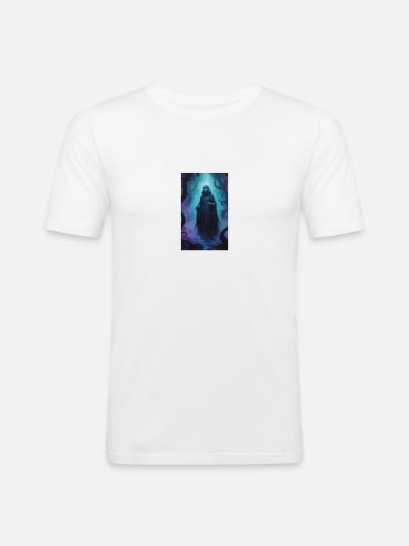 Dunkler Alchemist - Männer Slim Fit T-Shirt - Weiß