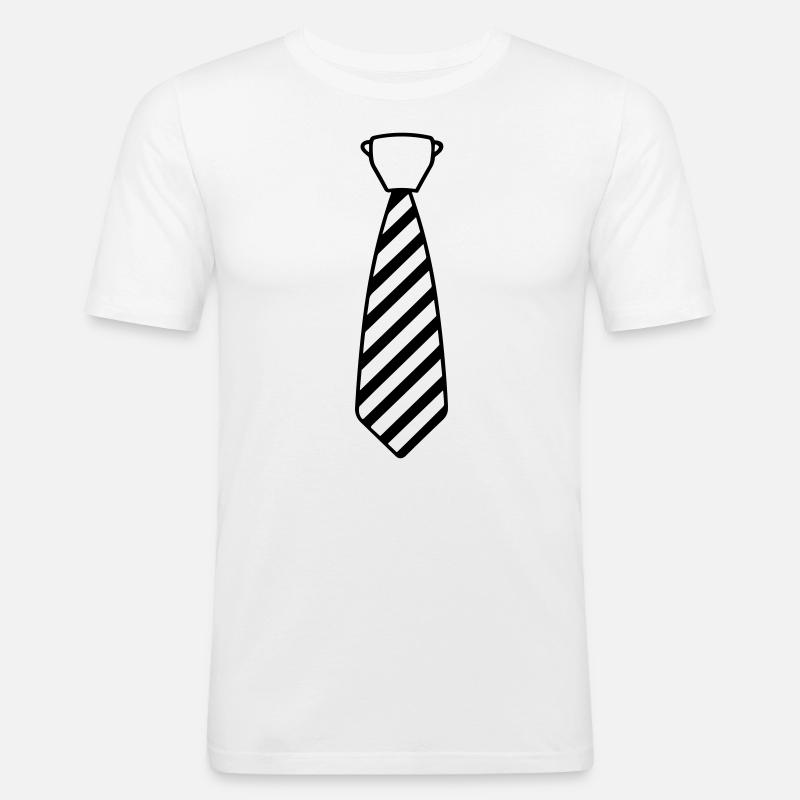 Binden - Männer Slim Fit T-Shirt - Weiß