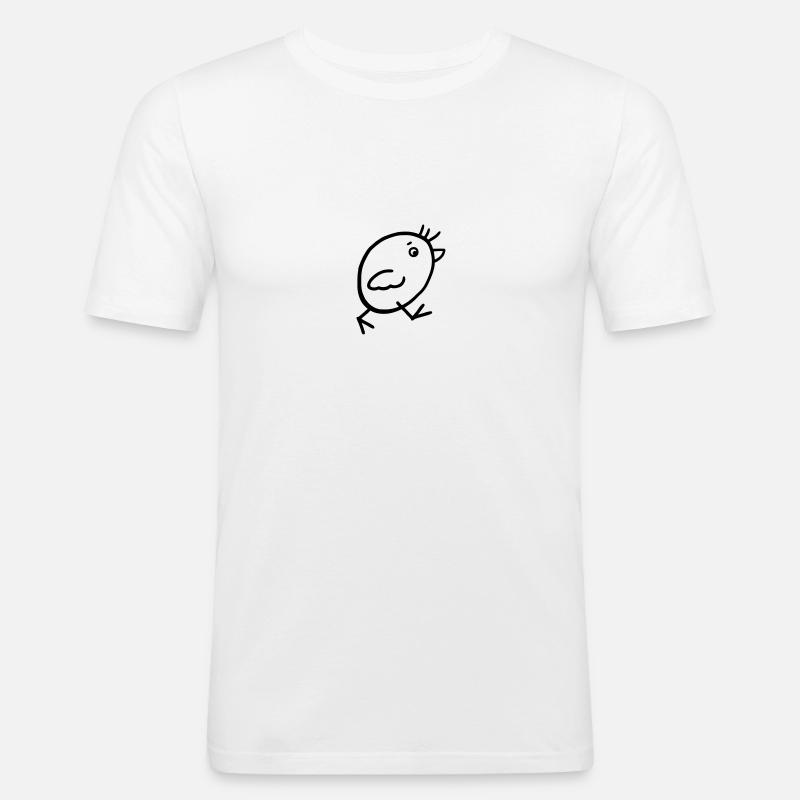 Vogel 01 - Männer Slim Fit T-Shirt - Weiß