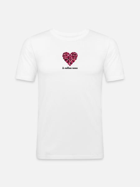 la_meilleure_maman - T-shirt près du corps Homme - blanc