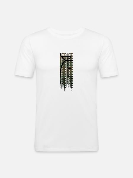Kreare Logo - Männer Slim Fit T-Shirt - Weiß