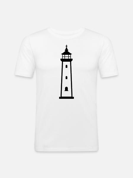 Lighthouse - Men's Slim Fit T-Shirt - white