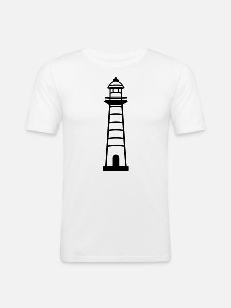 Lighthouse - Men's Slim Fit T-Shirt - white