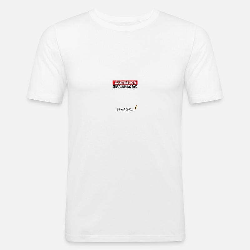 Einschulung 2022 Geschenk Schul - Männer Slim Fit T-Shirt - Weiß