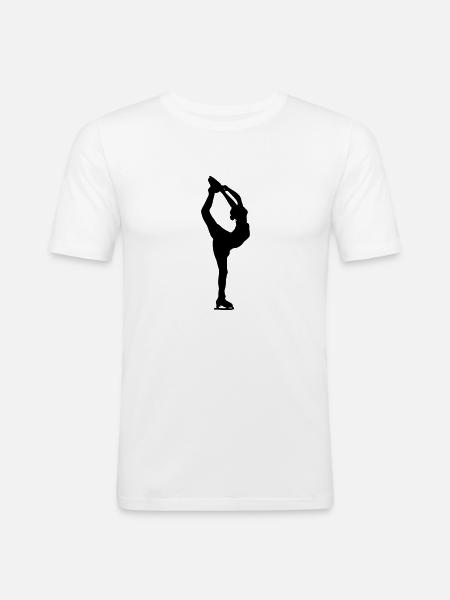 Figure skater - Männer Slim Fit T-Shirt - Weiß