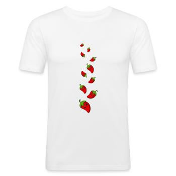 Chilli Comic - Men's Slim Fit T-Shirt - white - Front - Nik (191cm)