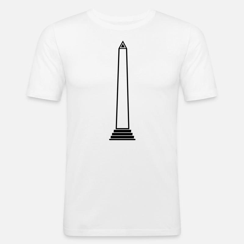 obelisk - Men's Slim Fit T-Shirt - white