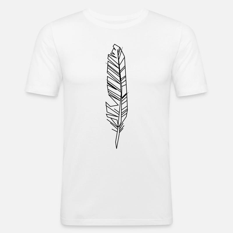 feder - Männer Slim Fit T-Shirt - Weiß