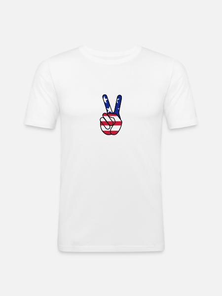 USA Victory - Men's Slim Fit T-Shirt - white