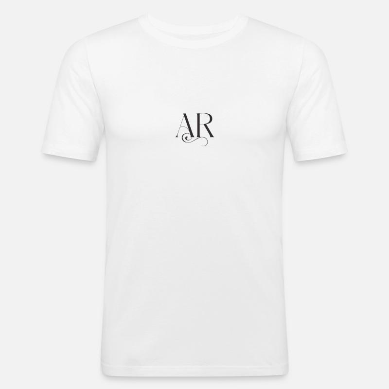 Classic Elegance AR Monogram - Men's Slim Fit T-Shirt - white