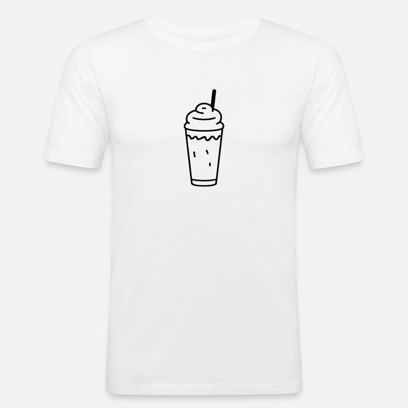 Milchshake - Männer Slim Fit T-Shirt - Weiß