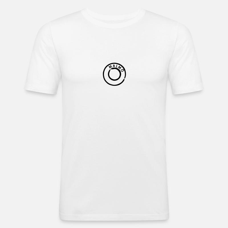 Malmoe - Männer Slim Fit T-Shirt - Weiß