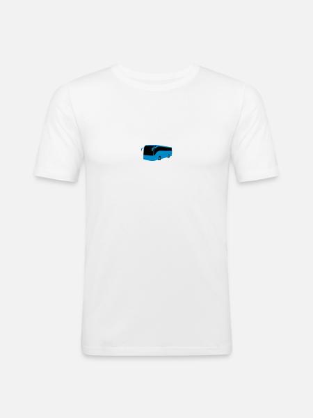 autobus - T-shirt près du corps Homme - blanc