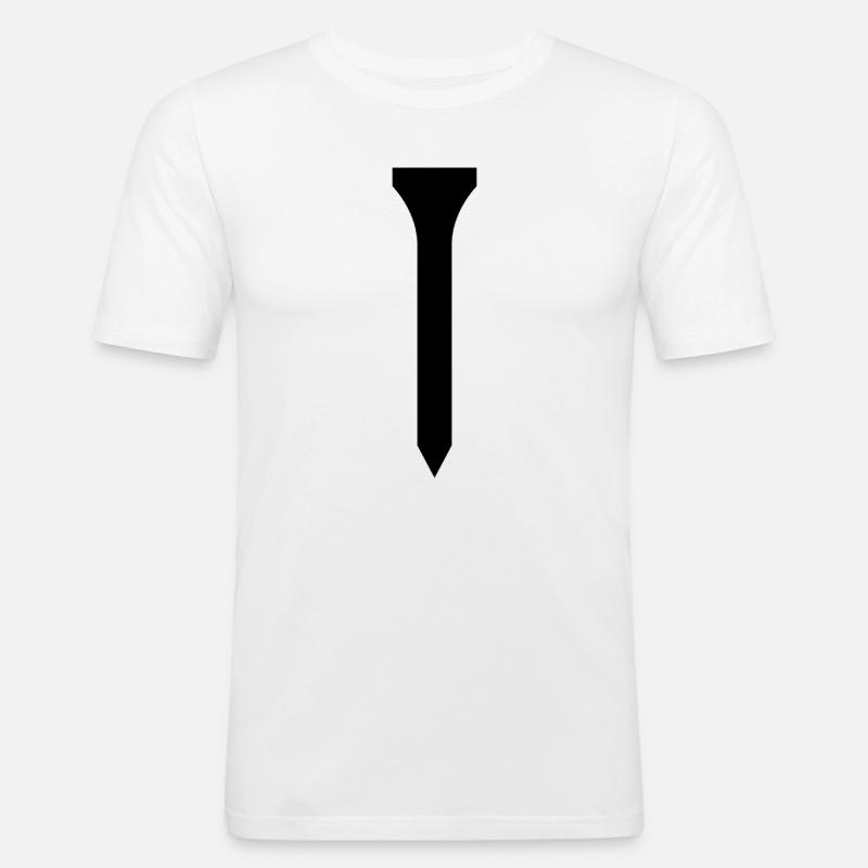 Golf Tee - Männer Slim Fit T-Shirt - Weiß