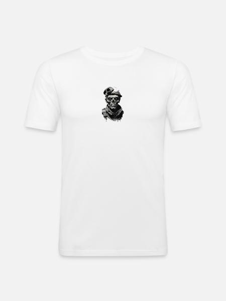 Zombie Soldier - Men's Slim Fit T-Shirt - white