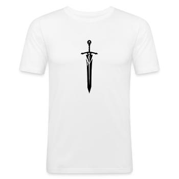 Sword - Men's Slim Fit T-Shirt - white - Front - Nik (191cm)