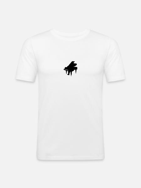 Piano - Men's Slim Fit T-Shirt - white