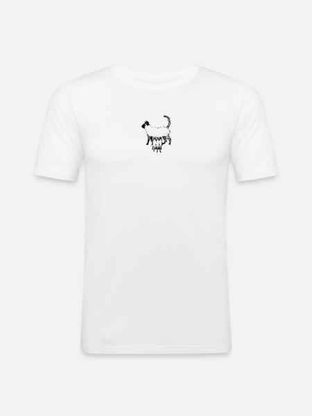 SIAMES-KATZE – MUTTERKATZE - Männer Slim Fit T-Shirt - Weiß