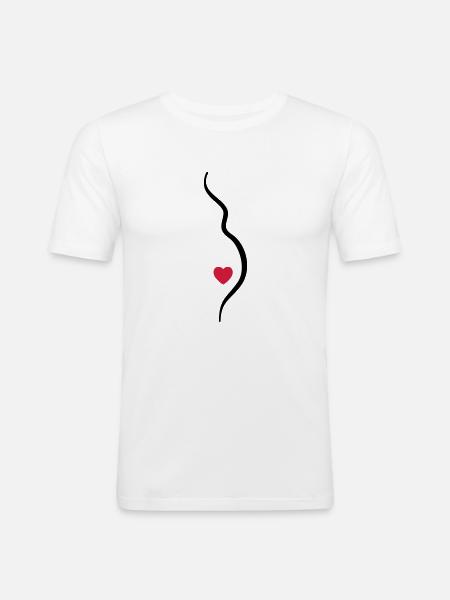 babybauch - Men's Slim Fit T-Shirt - white