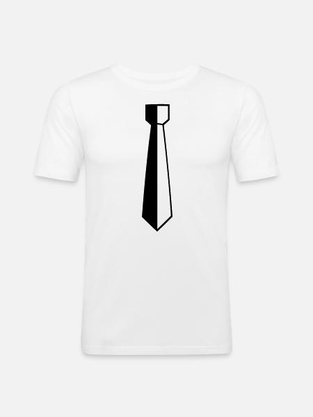 Binden - Männer Slim Fit T-Shirt - Weiß