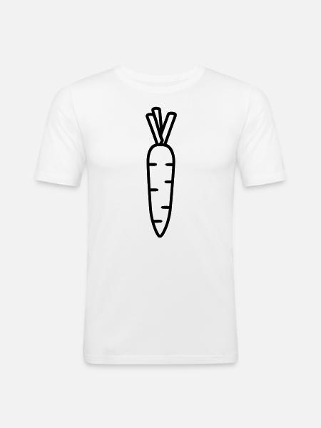 Carrot - Men's Slim Fit T-Shirt - white