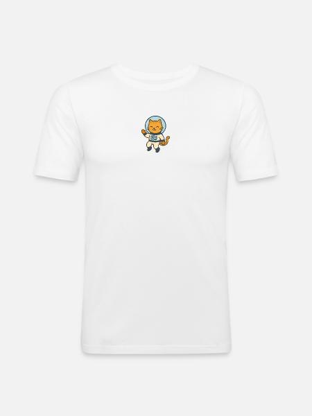 Astrocat - Men's Slim Fit T-Shirt - white