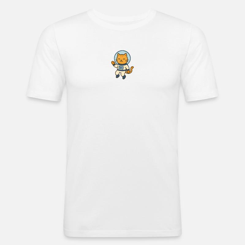 Astrochat - T-shirt près du corps Homme - blanc