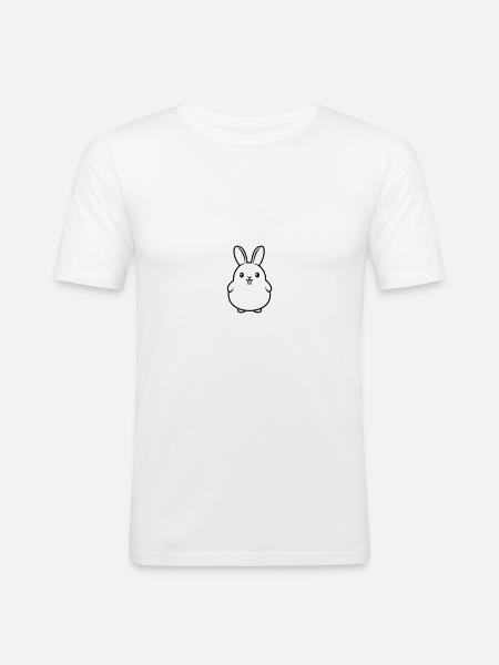 Funny bunny Easter - Men's Slim Fit T-Shirt - white