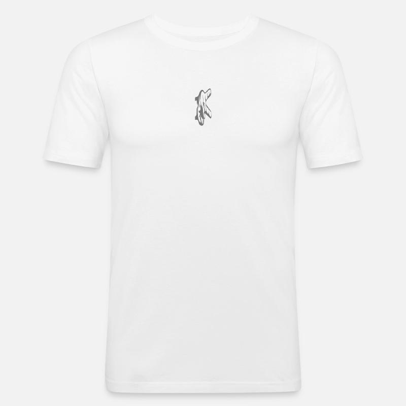 biker wave - Männer Slim Fit T-Shirt - Weiß