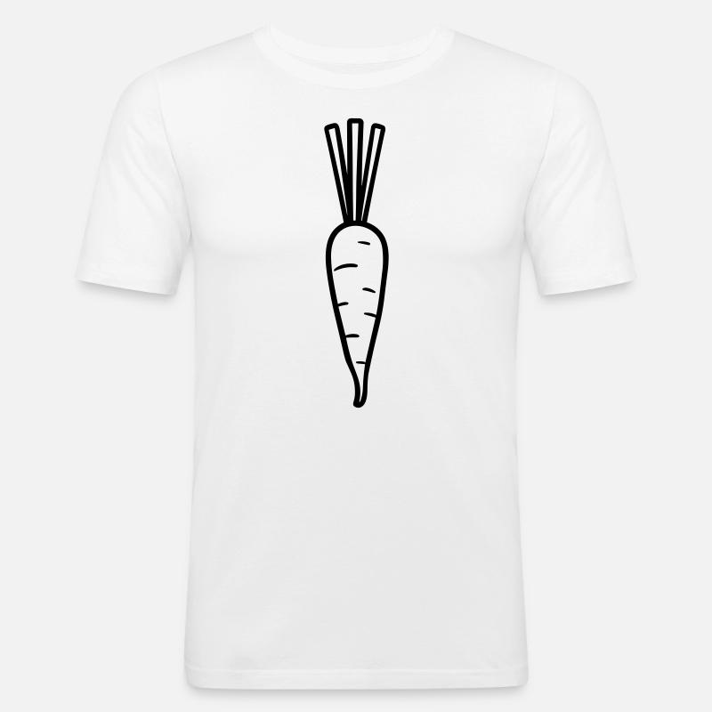 Karotte - Männer Slim Fit T-Shirt - Weiß