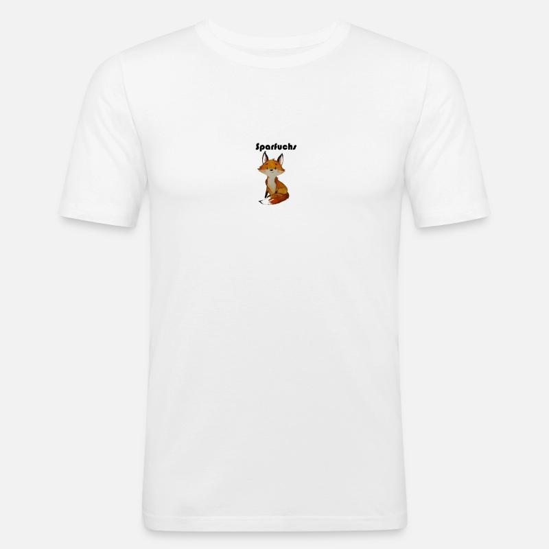 Sparfuchs - Männer Slim Fit T-Shirt - Weiß