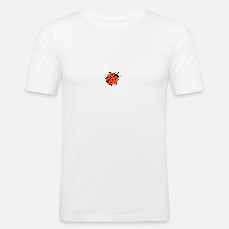 ladybug - marienkaefer - Männer Slim Fit T-Shirt - Weiß