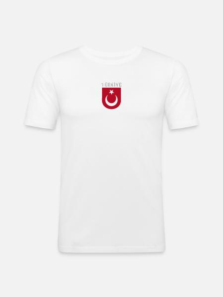 Turkey Türkiye - Men's Slim Fit T-Shirt - white