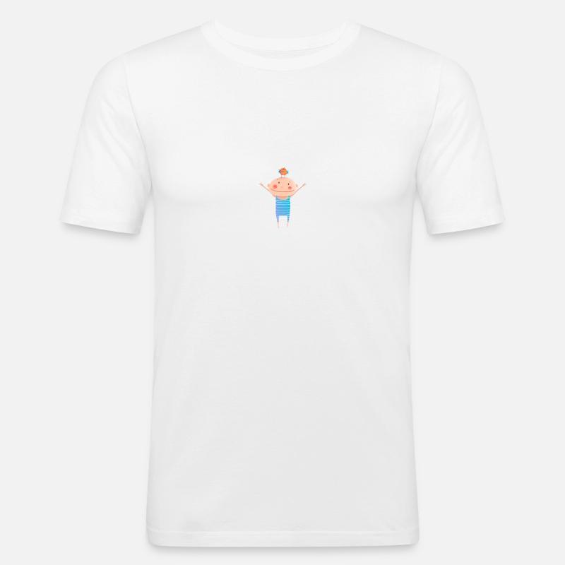 Vogel - Männer Slim Fit T-Shirt - Weiß