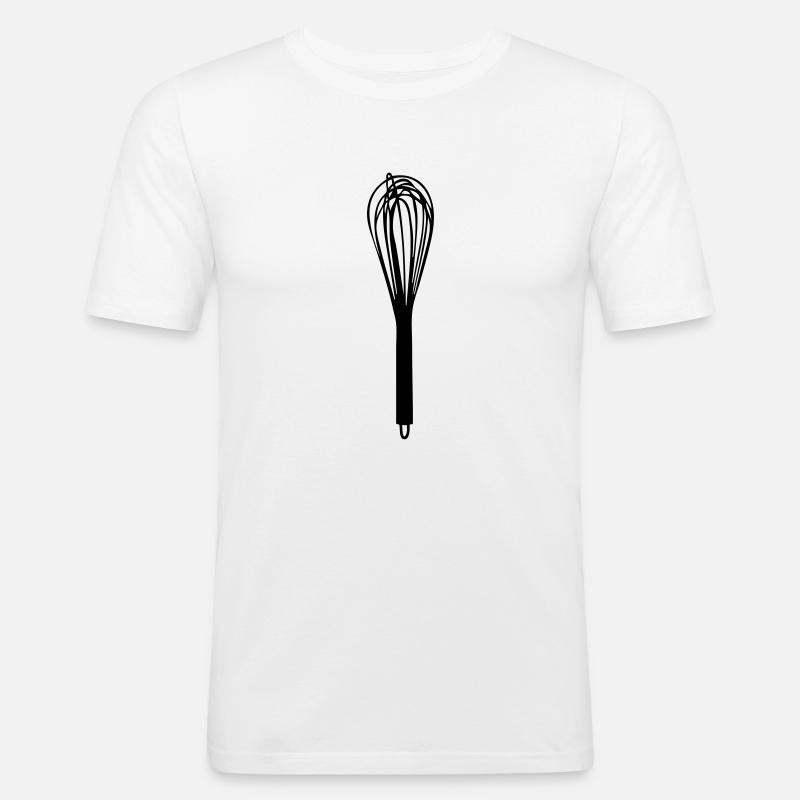 Schneebesen - Männer Slim Fit T-Shirt - Weiß