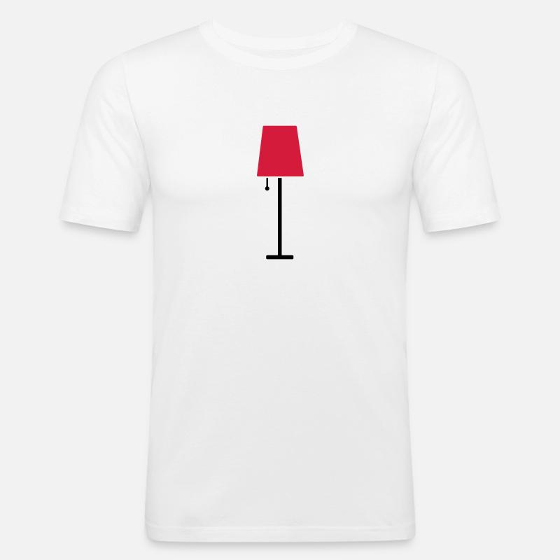Lampe - Männer Slim Fit T-Shirt - Weiß