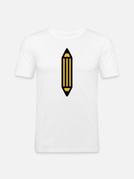 Pencil Writing Author Art - Men's Slim Fit T-Shirt - white